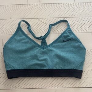 Nike Women's Teal and Black Sports Bra